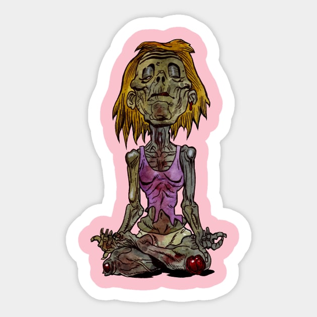 Every Day Zombies : Yoga Zombie Sticker by rsacchetto